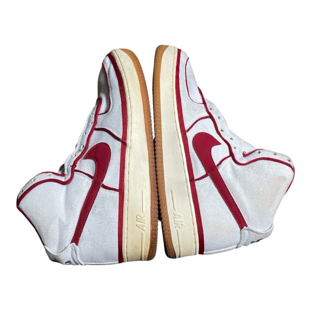 RARE Nike Air Force 1 AF1 07 LV8 Sail Bloodline Red 806403-101 Men's Shoes 10.5